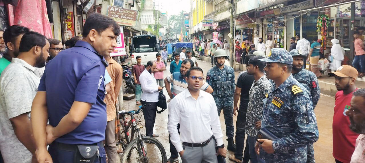 বোরহানউদ্দিনে অবৈধ টোল আদায় ও যানজট রোধে অভিযান