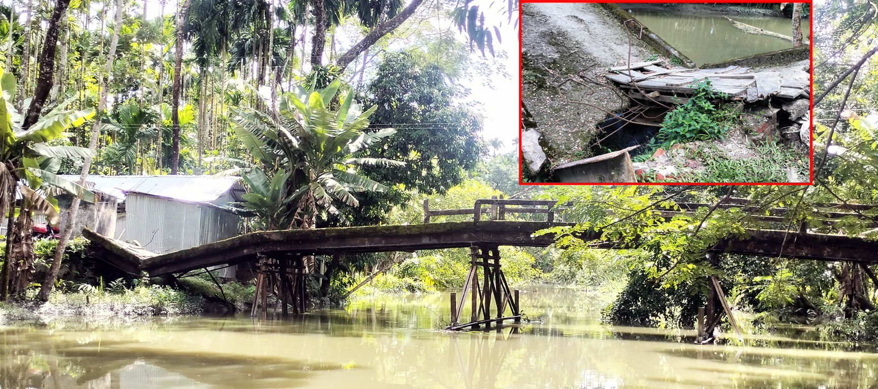 লালমোহনে ব্রিজ তো নয় যেন মরণ ফাঁদ !