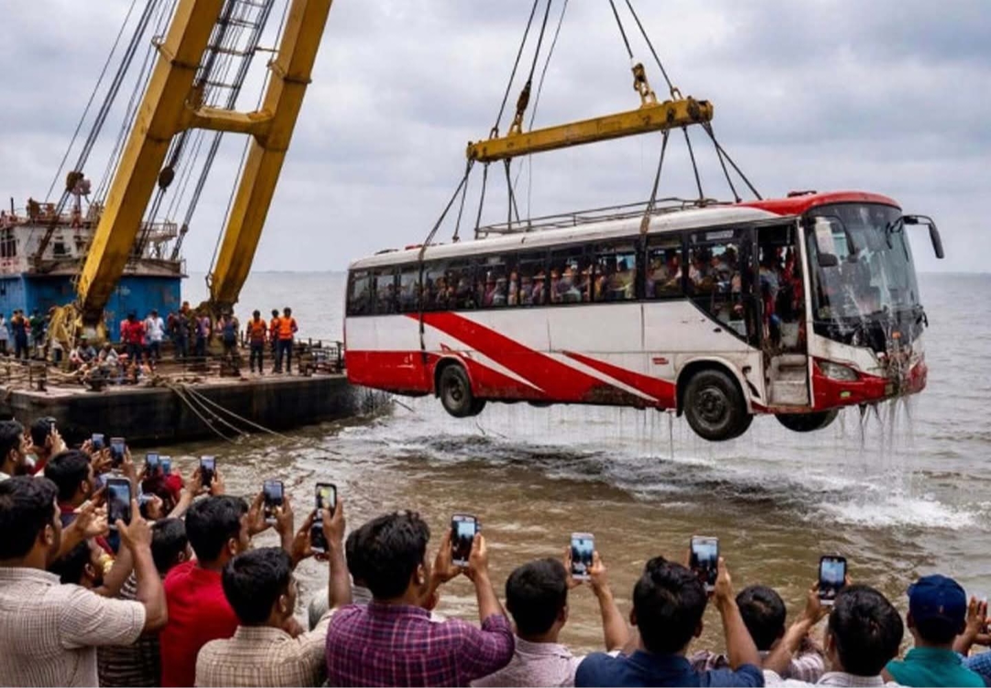 রাজবাড়ীর দৌলতদিয়ায় মর্মান্তিক বাস ডুবি :  মৃতের সংখ্যা বেড়ে-২৬