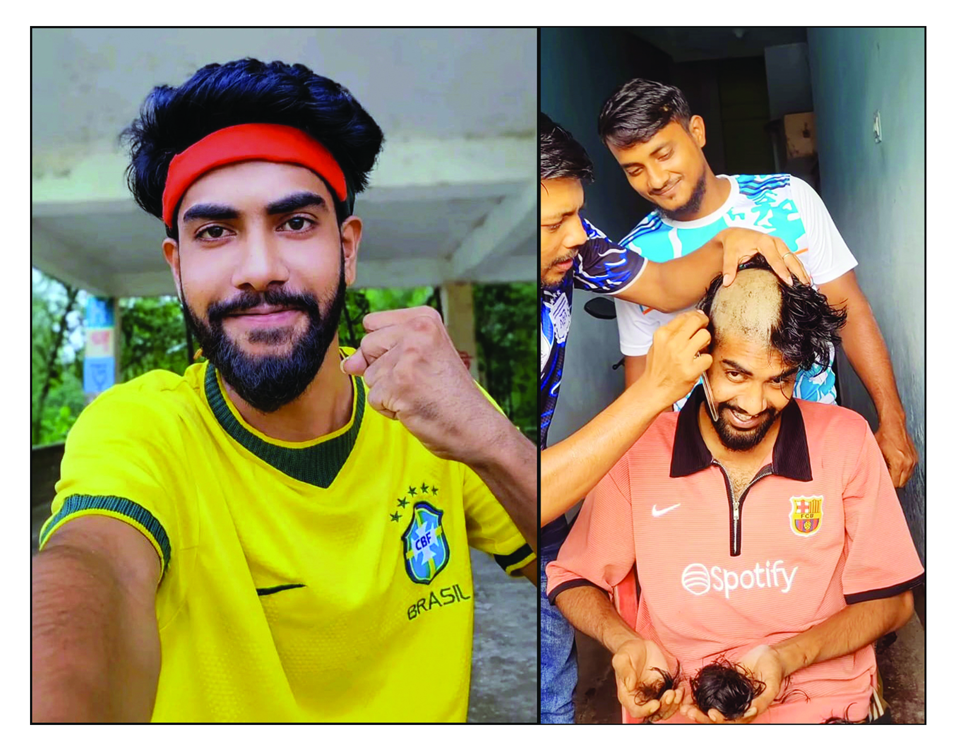 আর্জেন্টিনার জয়ে বাজি হেরে ভোলায় মাথা ন্যাড়া করলেন ব্রাজিল সমর্থক