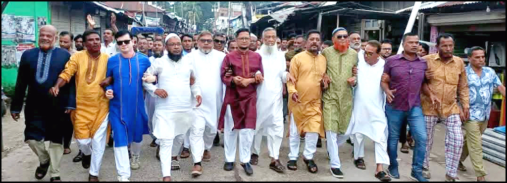 হাফিজ উদ্দিন আহমদ ভারপ্রাপ্ত রাষ্ট্রপতির দায়িত্ব নেওয়ায় তজুমদ্দিনে বিএনপির আনন্দ মিছিল