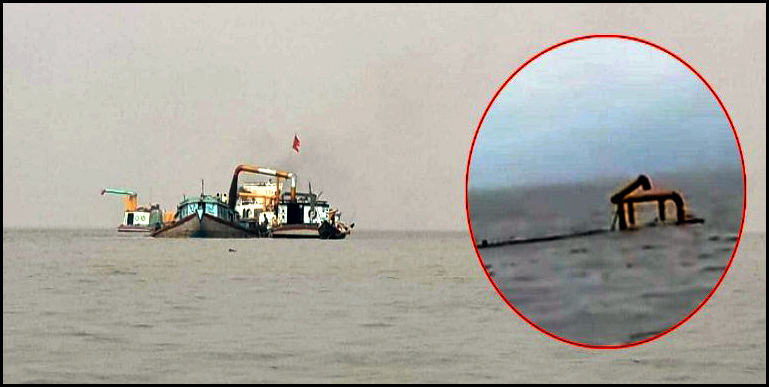 ভোলার মেঘনায় ভয়াবহ ড্রেজারডুবি, ৩ জন উদ্ধার, নিখোঁজ ১